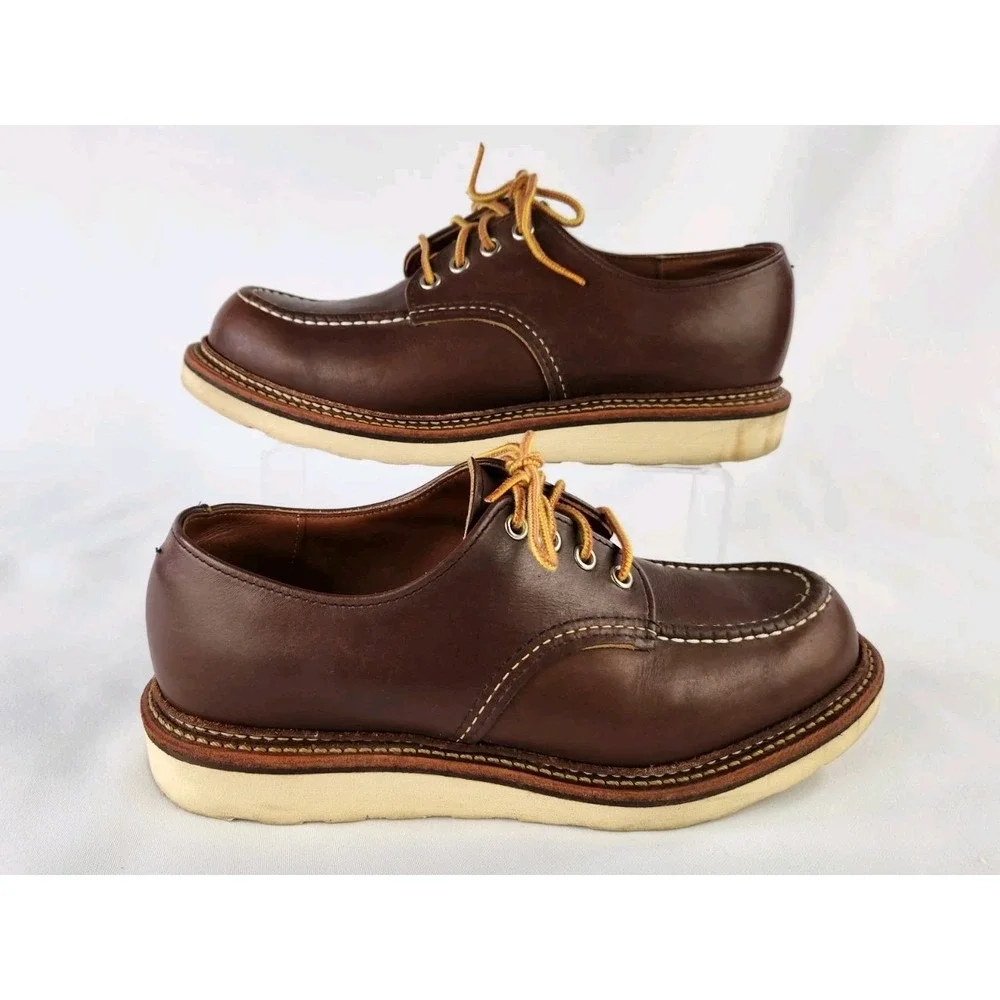 Red Wing Heritage 8109 Moc Toe Oxford Shoes Brown Leather Work Boots USA Men 7.5